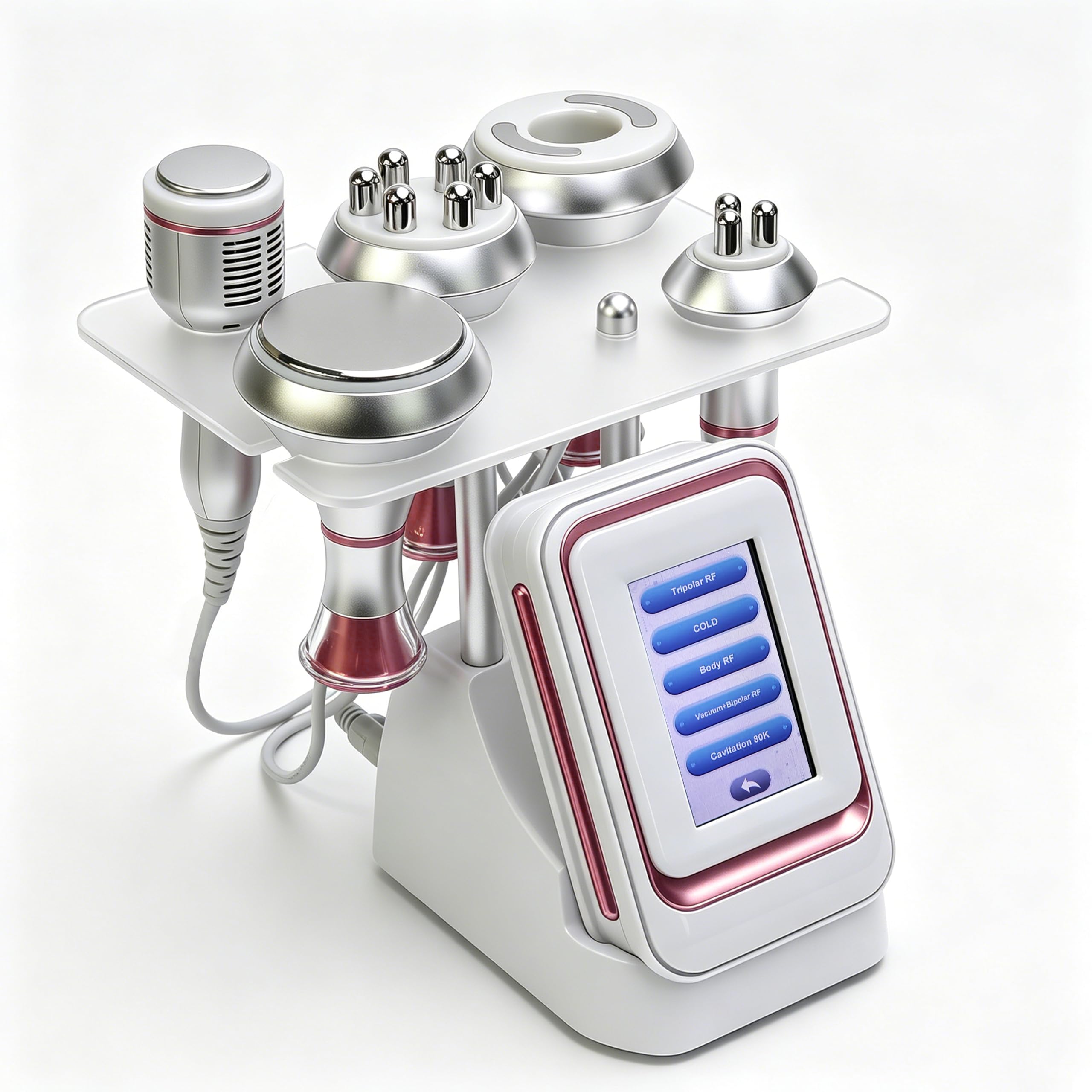 Elitzia Macchina per cavitazione 5 in 1, 80 K, per scolpire i grassi, bruciare i grassi, rassodare, rassodare la pelle, massaggio sottovuoto, martello freddo, macchina per cavitazione viso, RF salone