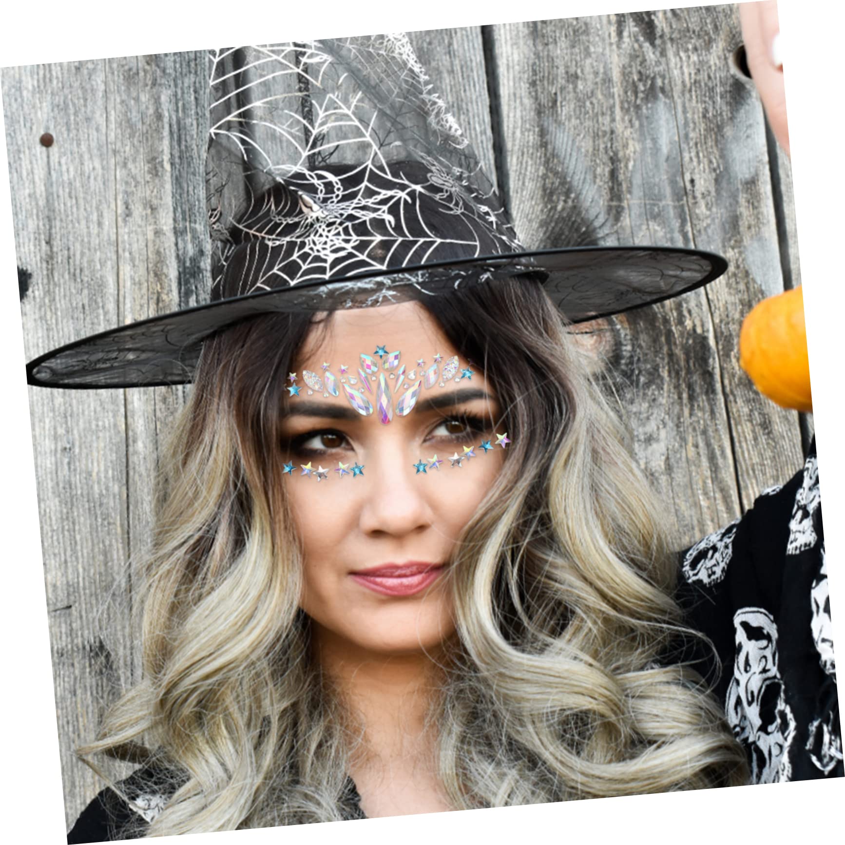 DOITOOL 20fogli Gemme Adesive Per Viso e Sopracciglia Stickers Di Strass Per Trucco Decorazioni Facciali Per Feste e Festival Facile Da Applicare Stili Vari Per Ogni Occasione