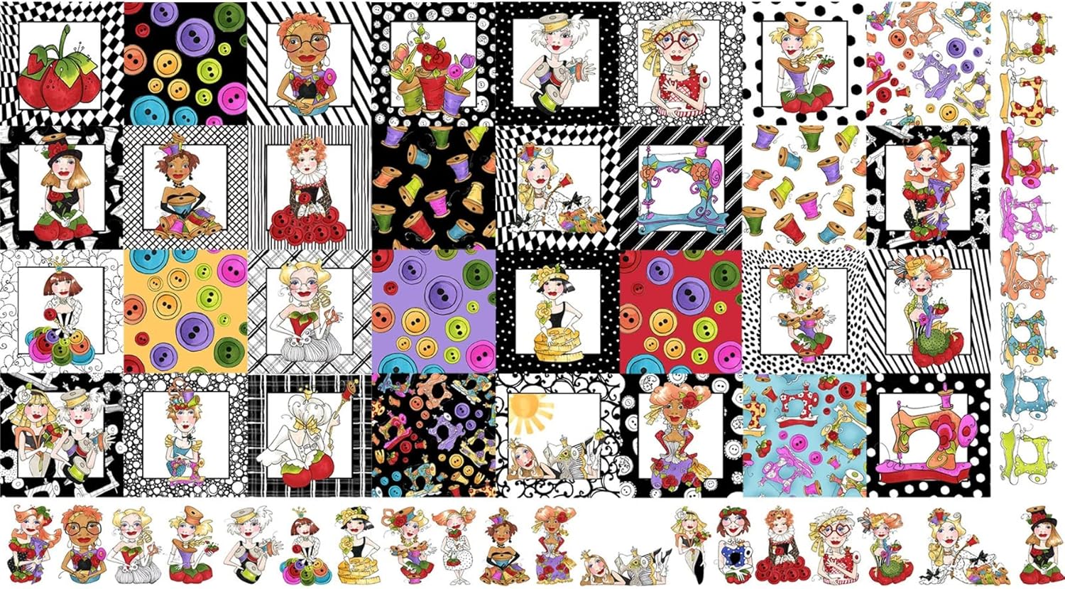 Medley Sew Curious! Fabric Panel