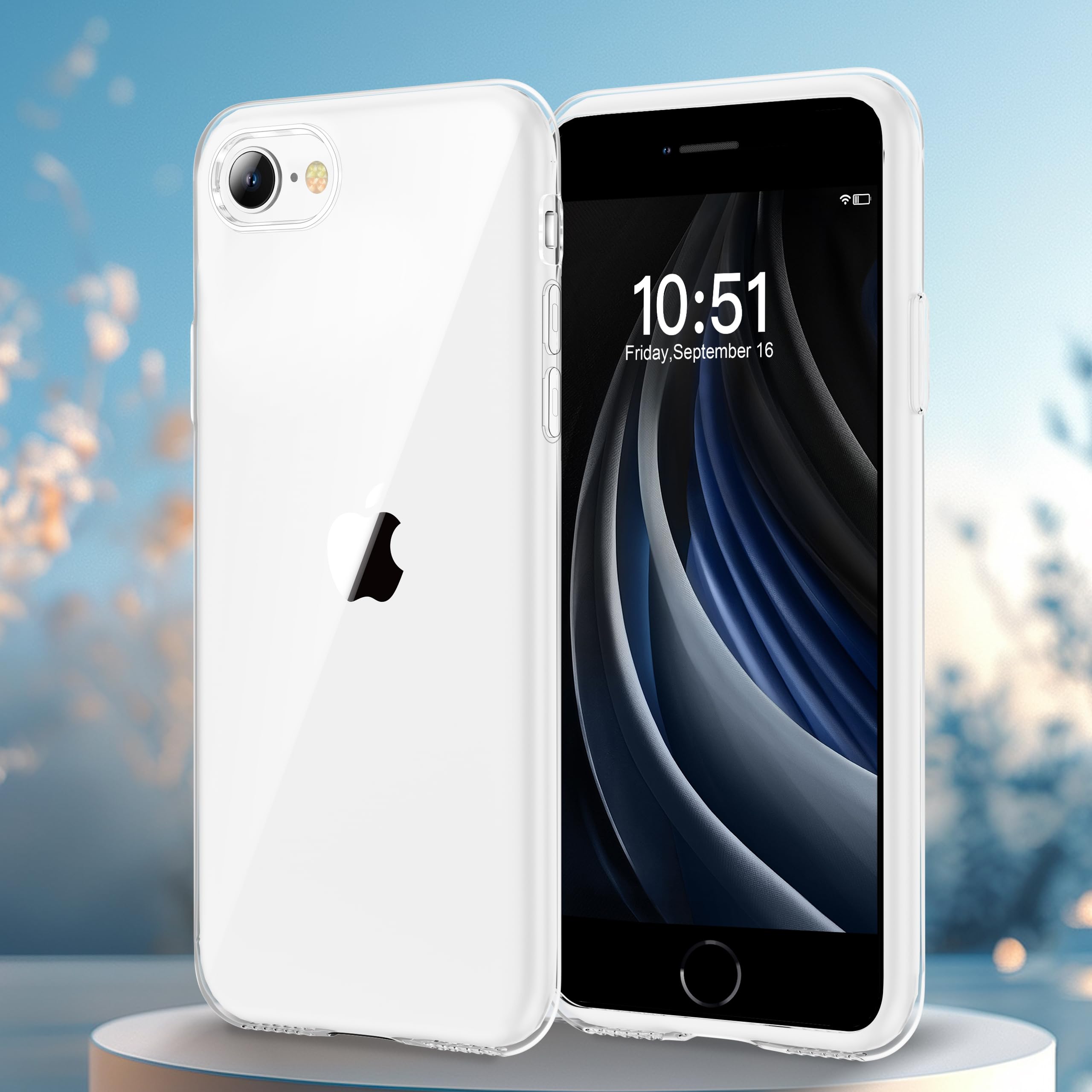 Compatible with iPhone 8 Plus Case for iPhone 7 Plus Case Slim Shockproof Anti Yellowing Clear Case for