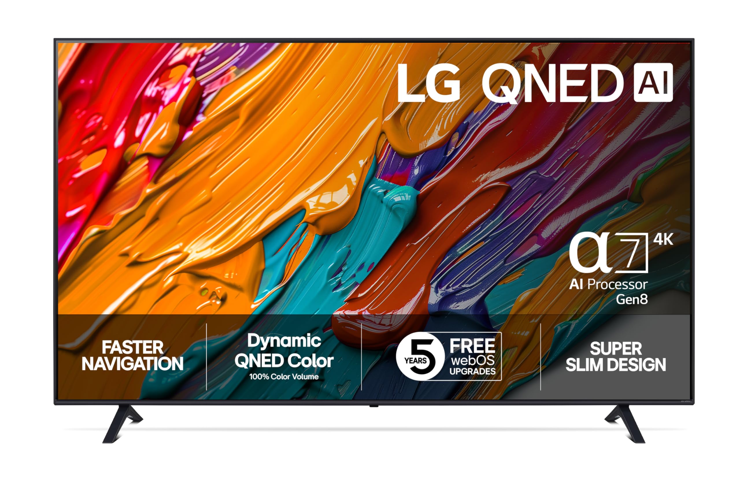 LG 75QNED7E 75" 4K TV (2025), QNED-Technologie, Dolby Vision, WebOS 25, Alpha 7 AI Gen8, HDR10, HDMI eARC