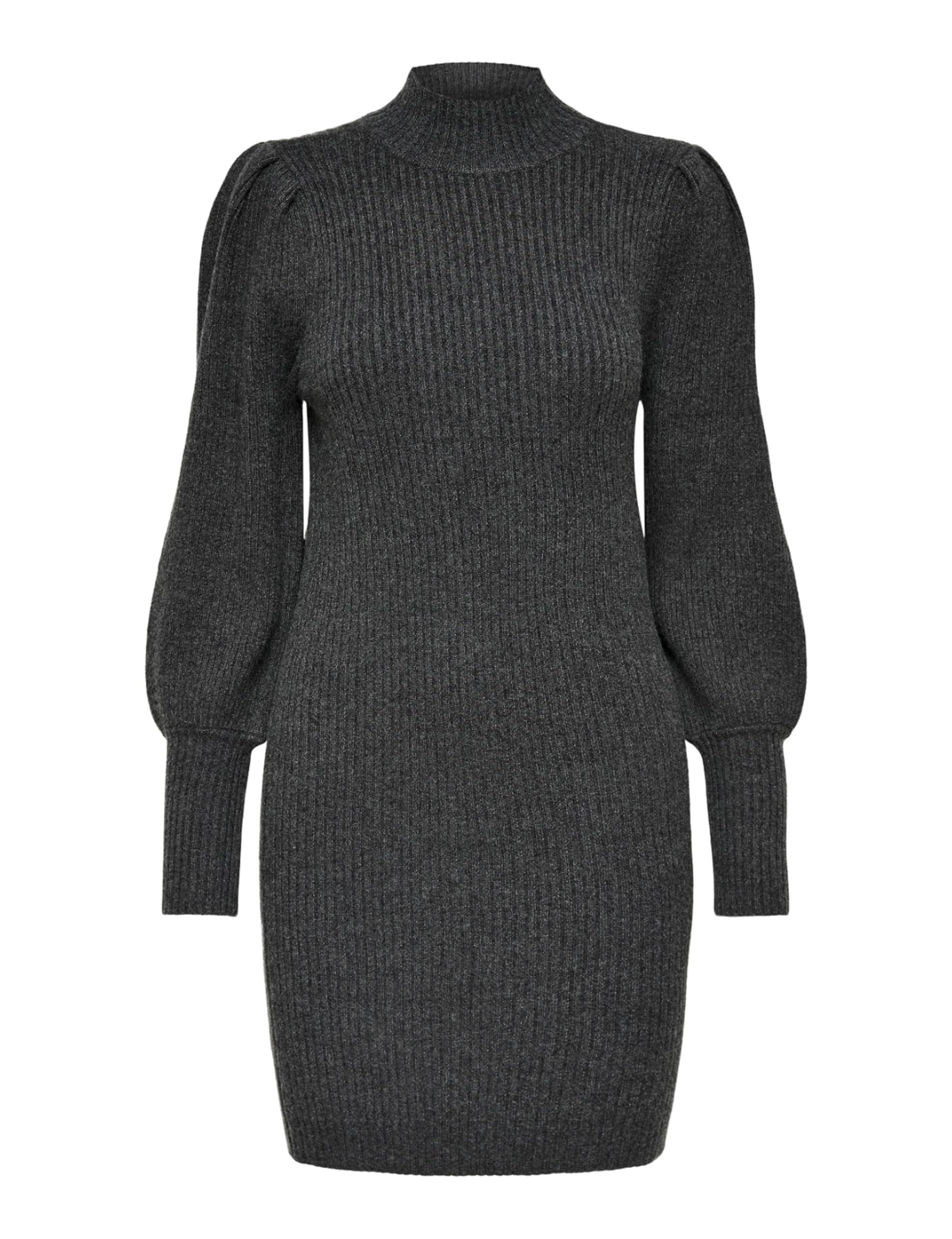 ONLY Women's Onlkatia L/S Dress Cc KNT, Dark Grey Melange, L