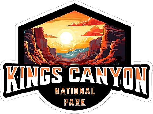 Kings Canyon - Adhesivo de recuerdo de viaje de 4 pulgadas, calcomanía de vinilo impermeable para laptop, botella de agua, vaso de automóvil,