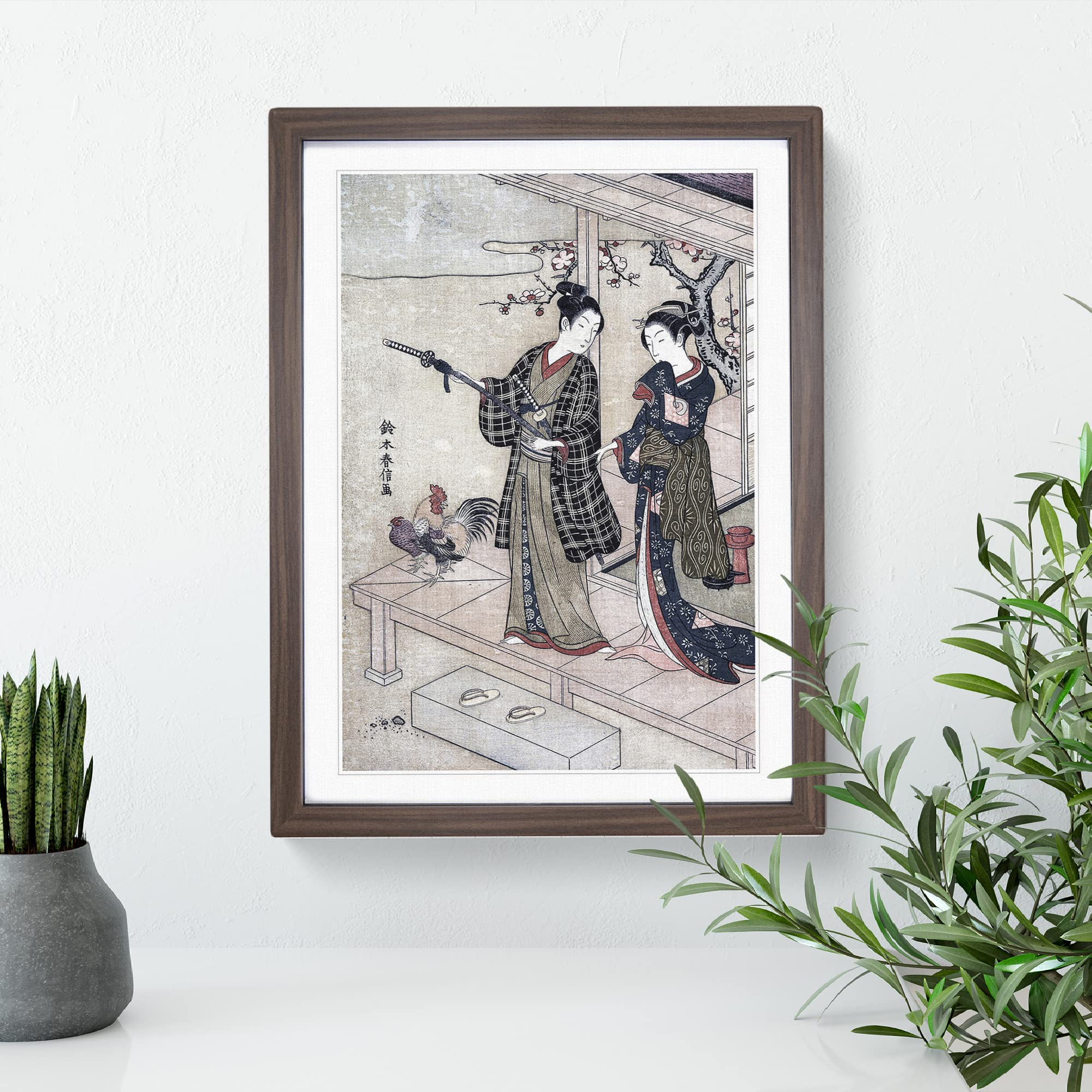 Gentleman Taking Leave Of His Lady By Harunobu Suzuki Asian Japanese Framed Wall Art Print - Image 2