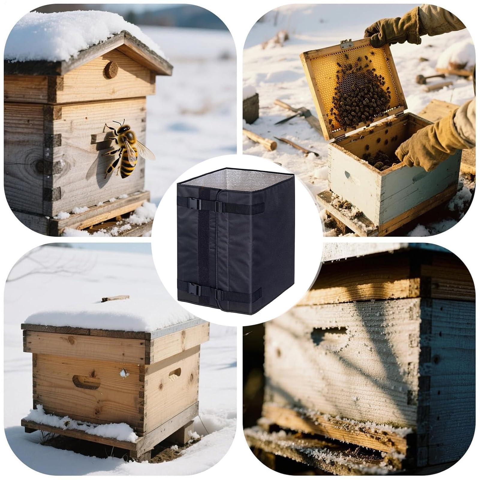 Bienenstock Umhüllung,Oxford Stoff Zubehör,Winter Bienenstock Warme Isolierte Umhüllung | Für Farm Außenbereich Hof Kaltwetter Nördliche Landwirte