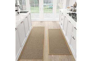 Cushioned and Absorbent Rug Vacuum 2 PCS Kitchen Mat Set