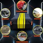New Upgraded Car Cover Custom Fit for Chevy Corvette C4/C5/C7/C8 Coupe Convertible Targa (1980-2026), Waterproof All Weather for Automobiles Full Exterior Cover Rain Sun Snow UV Protector.
