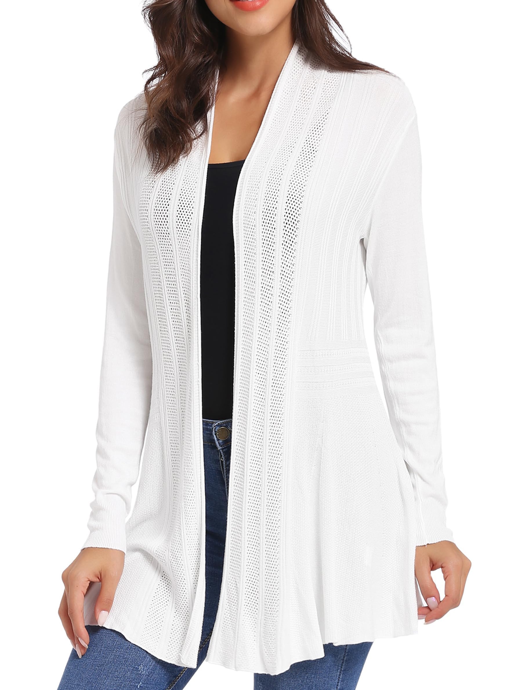 iClosam Cárdigan Largo de Casual para Mujer Talla Grande Chaqueta Chal Mujer Verano Outerwear Jersey Bolero Cárdigan Kimono Señoras Tops Ropa de Playa Camisolas y Pareos