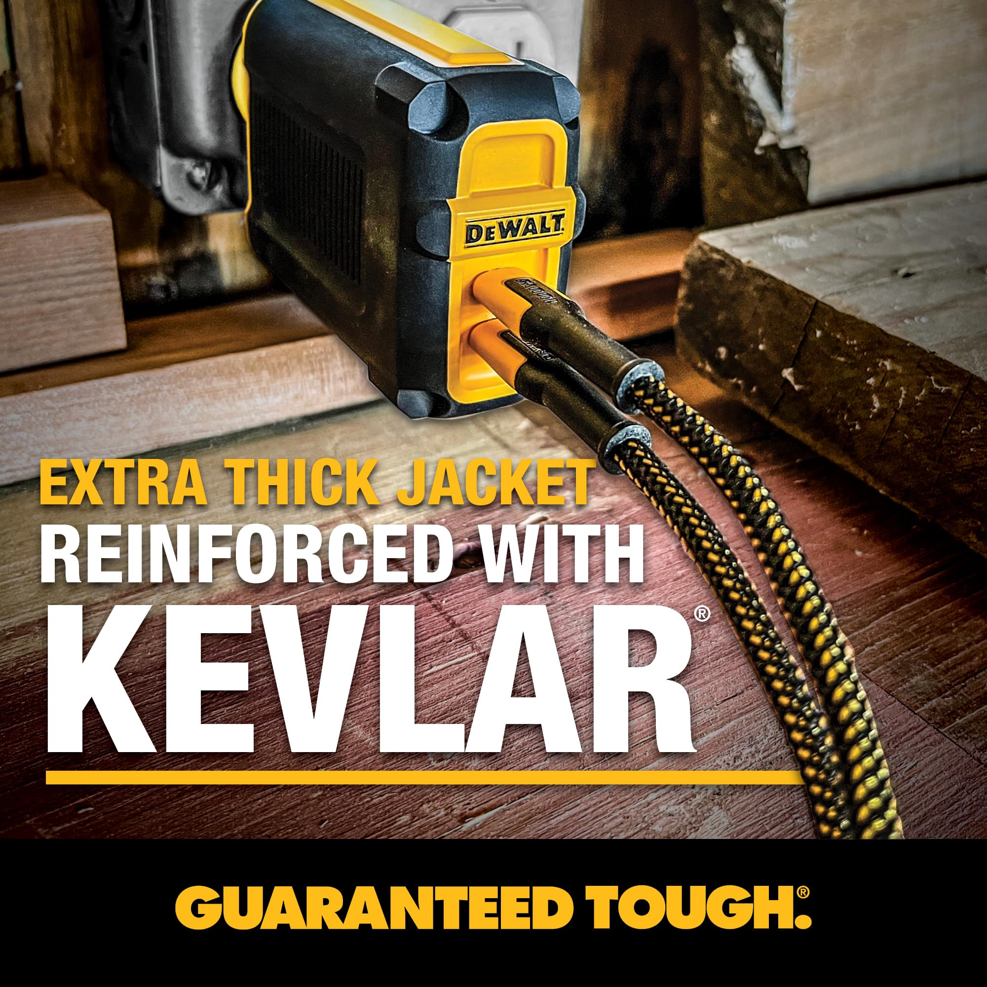 DEWALT Heavy Duty 100W USB C Cable, Jobsite 100 Watt USB C Cable, High Speed Type-C to Type-C, Fast Charge PD USBC Fast Charging Cord for iPhone 17/16/15 Plus Pro Max MacBook iPad Samsung Galaxy, 6 ft