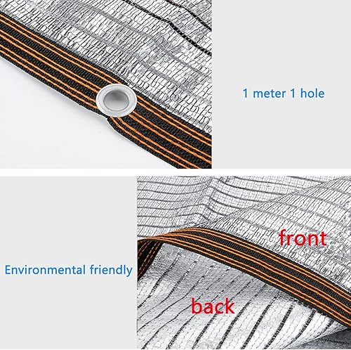 Miniatura 5 de Tela de protección solar de aluminio, red de sombra, vela con borde sellado, red de sombreado permeable al agua, 75% red resistente a los rayos UV,