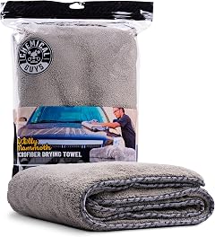 Chemical Guys Woolly Mammoth Large Microfiber Drying Towel - 36 x 25 Inch Gray, Ultra Plush Super Absorbent Car Drying Towel for Cars, Trucks, SUVs, Motorcycles, RVs, and Auto Detailing, Gray, 1 Pack