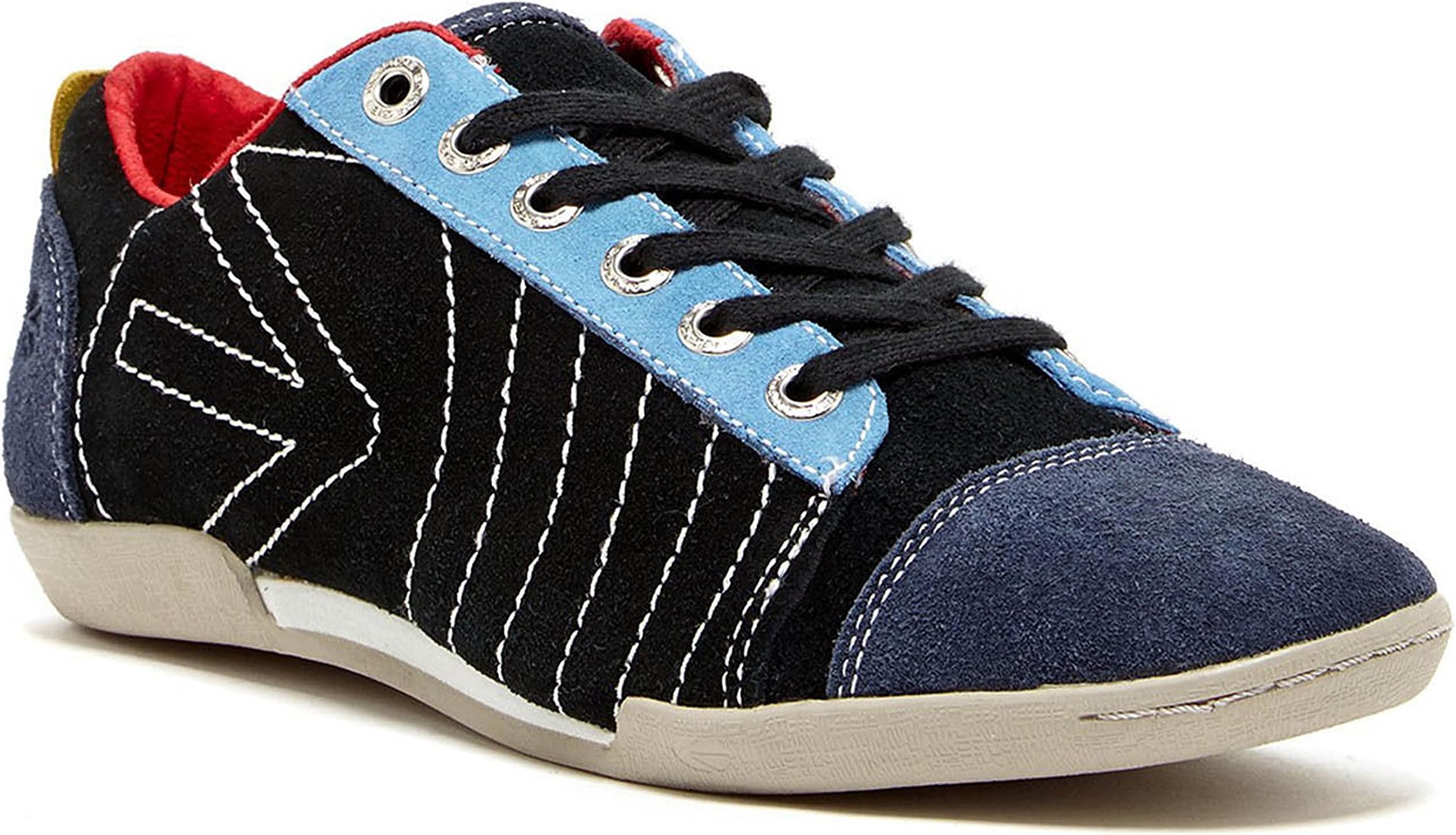 Energie Maxim Embroidered Suede Sneakers Men's Shoes sz 12 Black/Navy