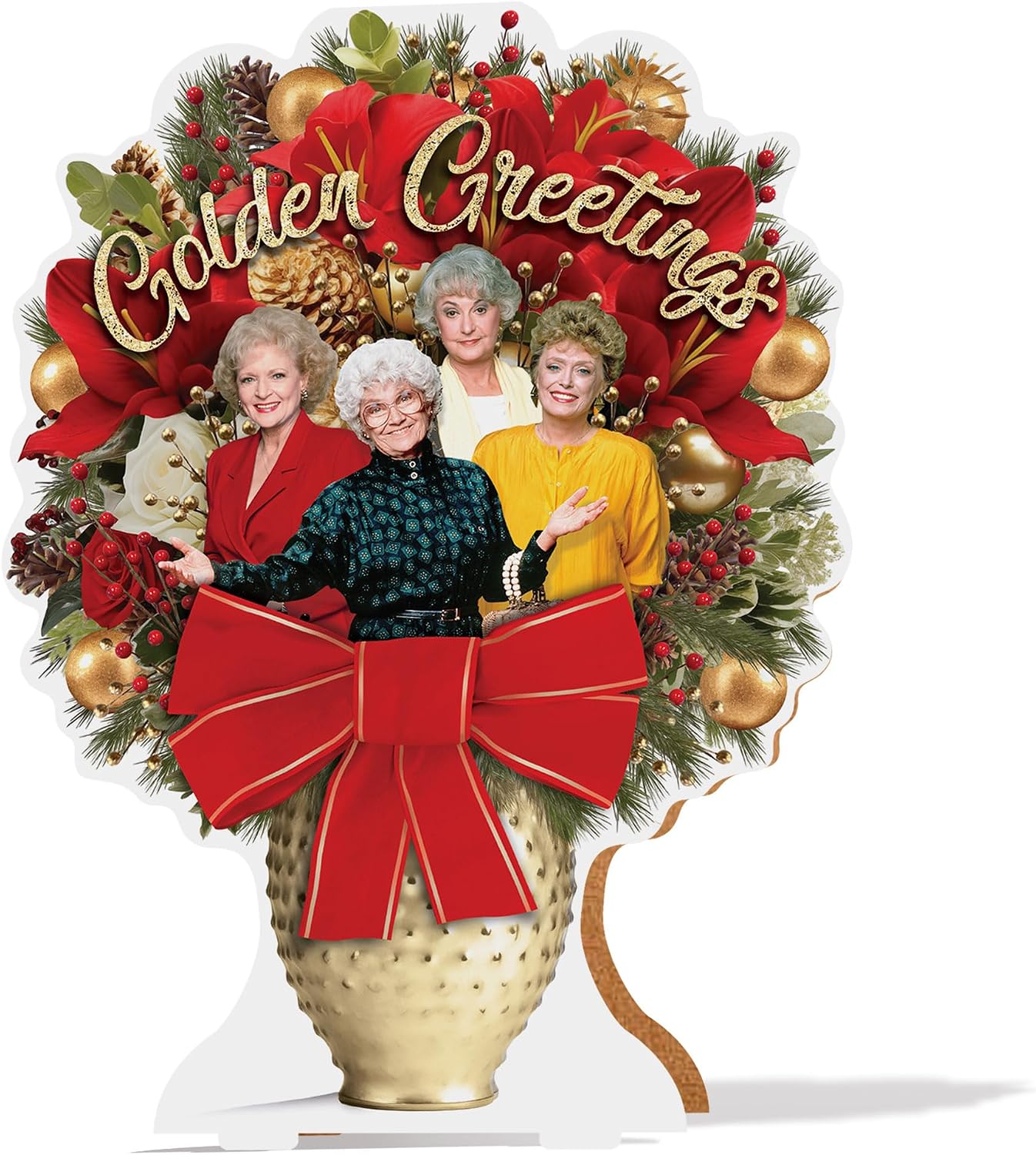 The Golden Girls– Golden Greetings Holiday Bouquet, Humorous Gift Idea for a Friend. Blanche, Rose, Sophia & Dorothy