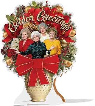 باقة تحيات Golden Girls الذهبية للعطلات، فكرة هدية فكاهية لصديق. بلانش، روز، صوفيا ودوروثي