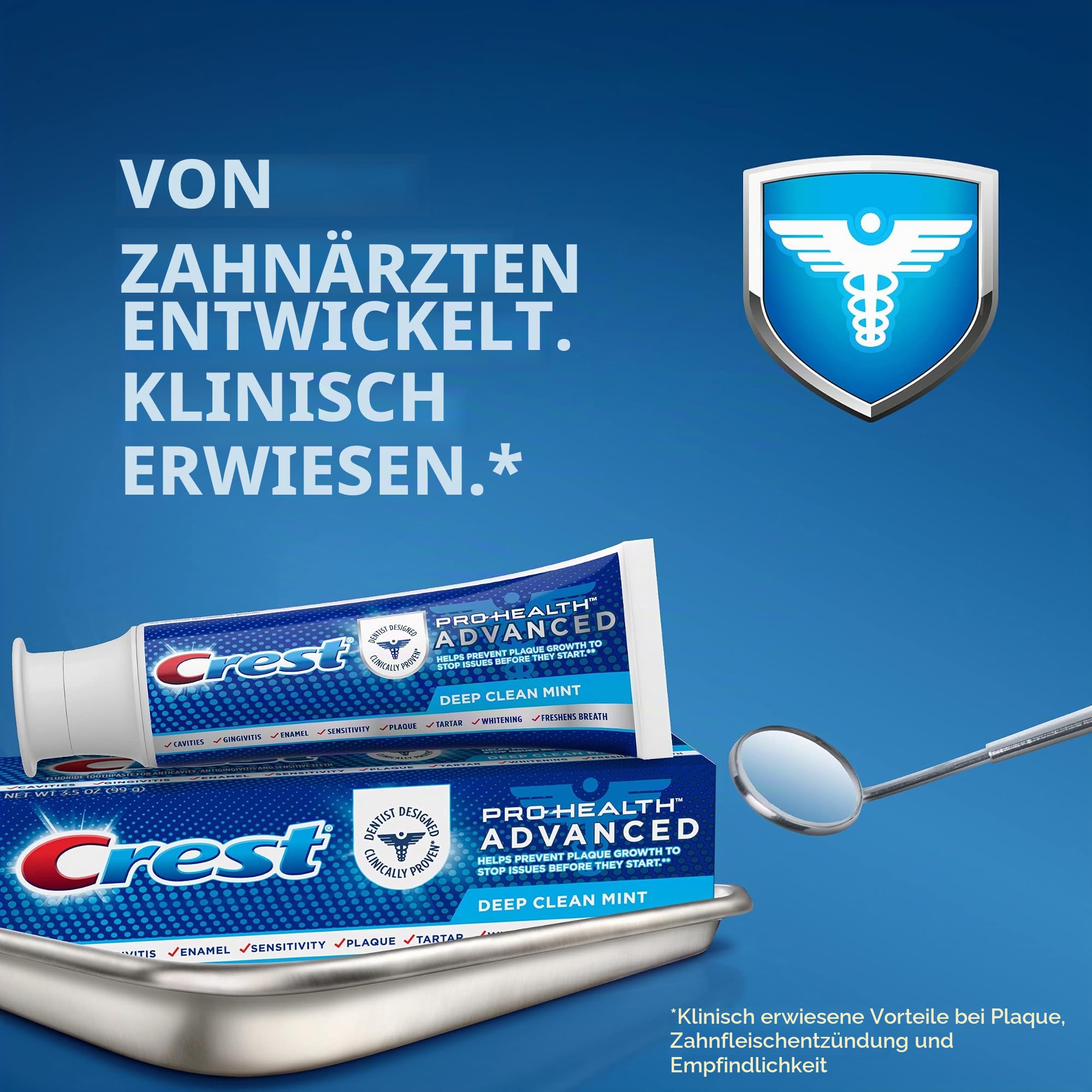 Crest Pro Health Advanced Deep Clean Zahnpasta, Minze, 432 g, 3er-Pack