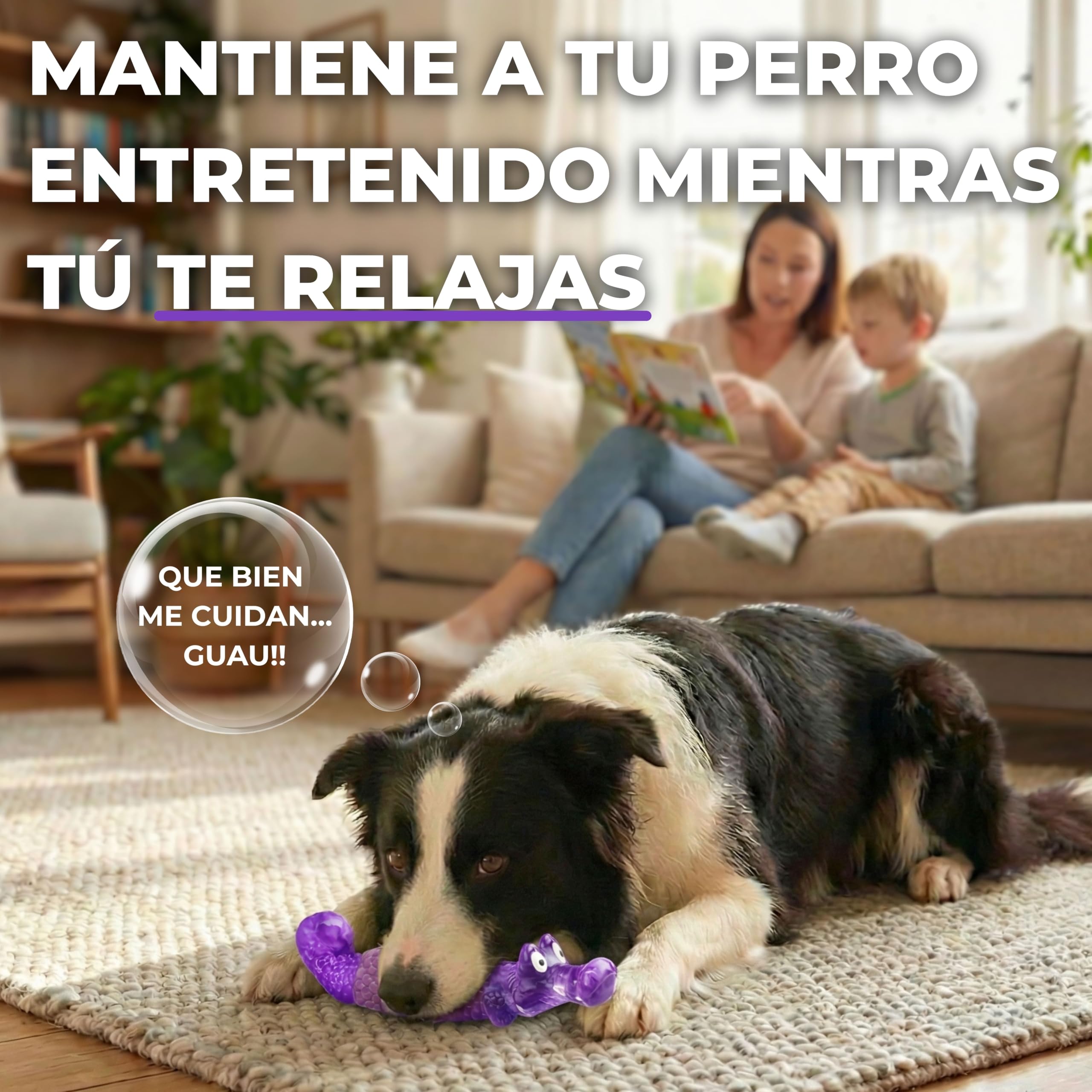 Zenir Juguete Perro Indestructible Cocodrilo con Aroma a Bacon | Juguetes para Perros Masticadores Agresivos Antiestres y Ansiedad | Mordedor Perro Resistente. Juguetes Perros Grandes y Medianos — view 9