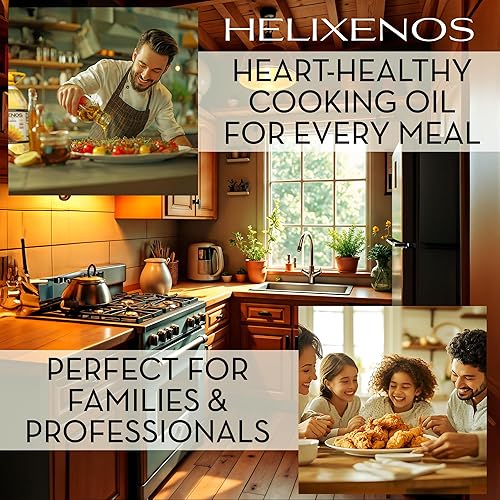 Miniatura 3 de HELIXENOS Aceite de girasol alto en oleico  Refinado, desodorizado e invierno, sin OMG, sin gluten, aceite de cocina saludable para el corazón para
