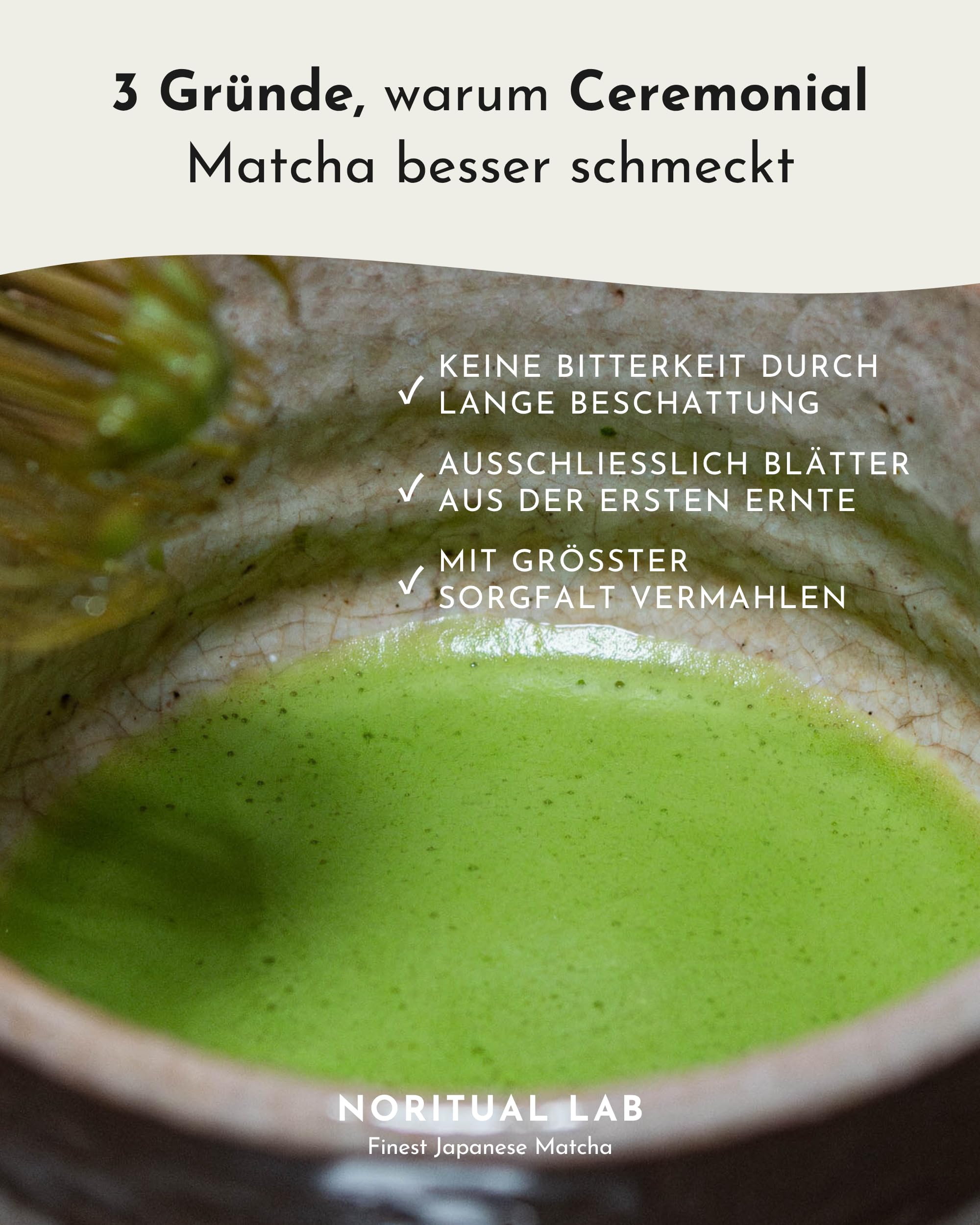 Ceremonial Matcha Kiri - Reines Grüntee-Pulver aus Japan - Original Japanischer Tee der Ersten Ernte - 100% Natürlich & Laborgeprüft - 100g