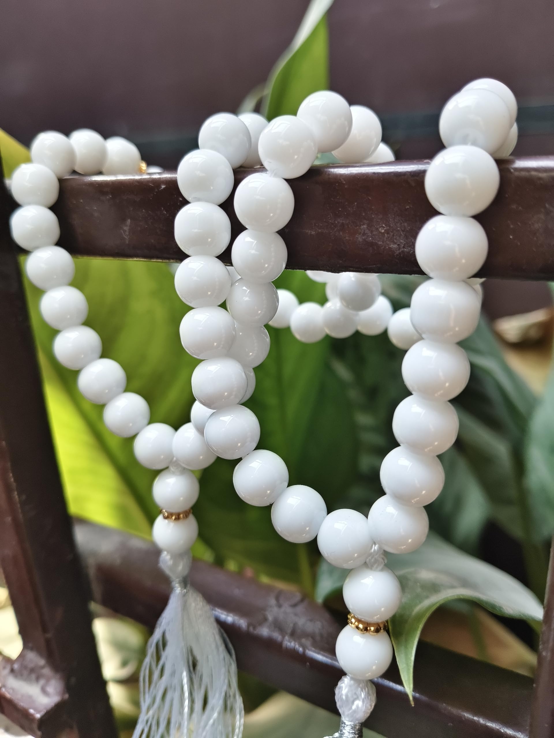 Crystal Beautiful 33 Dana Beads Pure White Tasbih, Islamic Salat/Beads Prayer Tasbeeh for Muslims Crafted for Daily Prayer Needs (Pure White Color) Pack of 2-image-18