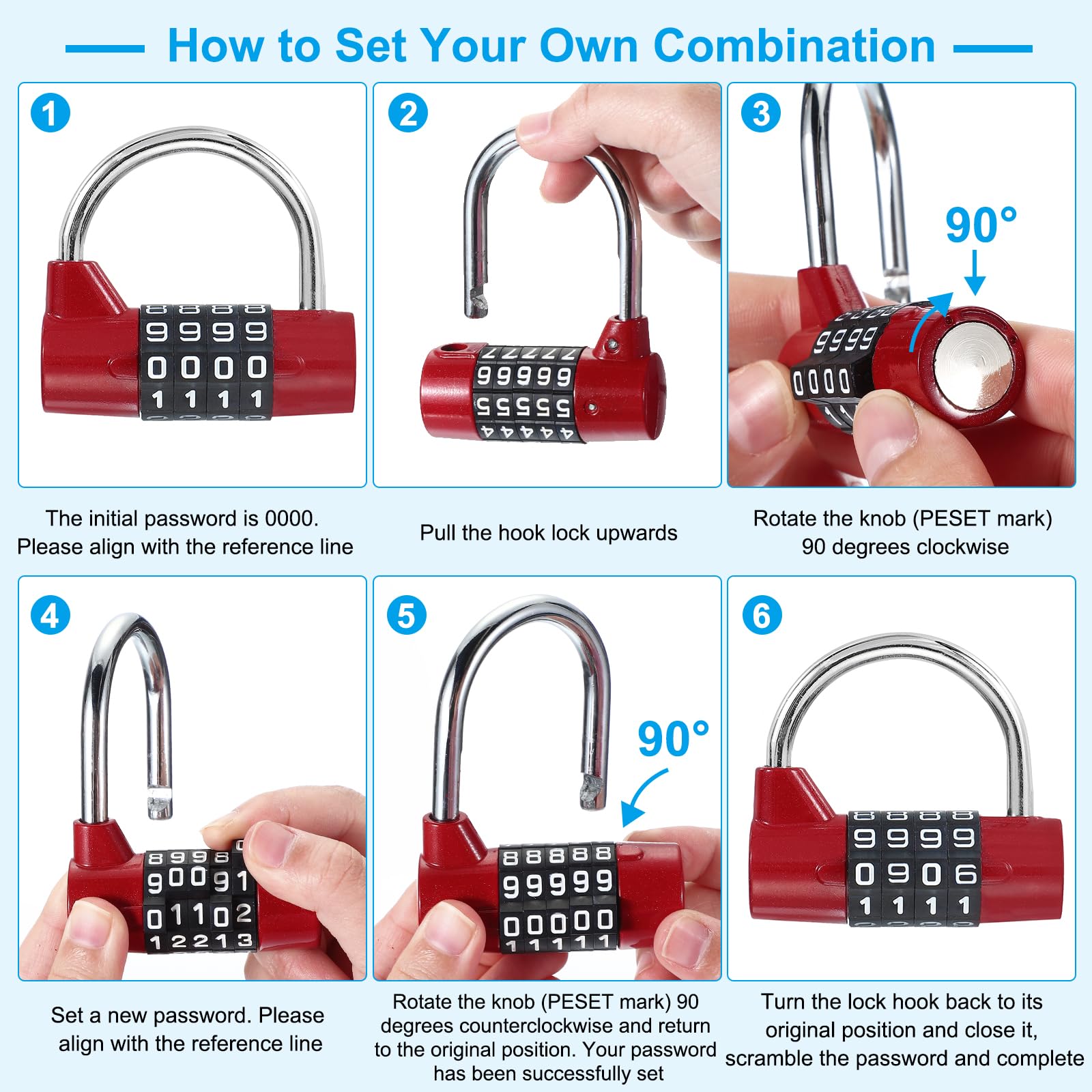 PATIKIL Combination Padlock - Image 4
