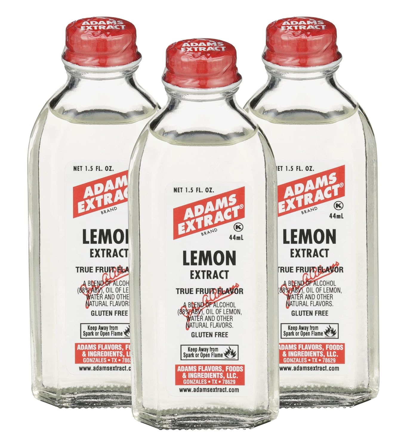 Amazon.com: Adams Extract Lemon Extract, True Fruit Flavor, Gluten Free ...