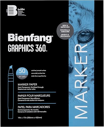 Miniatura 6 de Bienfang Graphics 360 - Bloc de papel marcador, sin sangrado, semitransparente, cuaderno de dibujo de artista, para diseños de 11 x 14 pulgadas, 50
