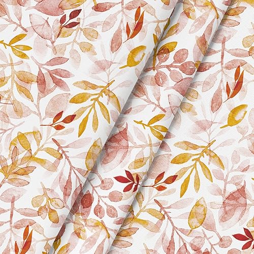 Miniatura 5 de Horaldaily Mantel cuadrado de otoño de 60 x 60 pulgadas, diseño de hojas de acuarela naranja y rojo de Acción de Gracias, para decoración de