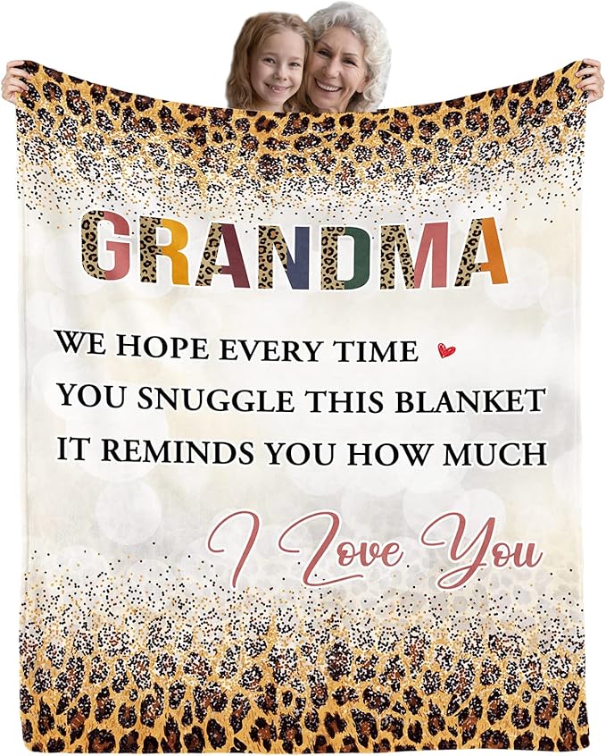 Grandmother Birthday Gifts for Grandma Blanket, Grandma