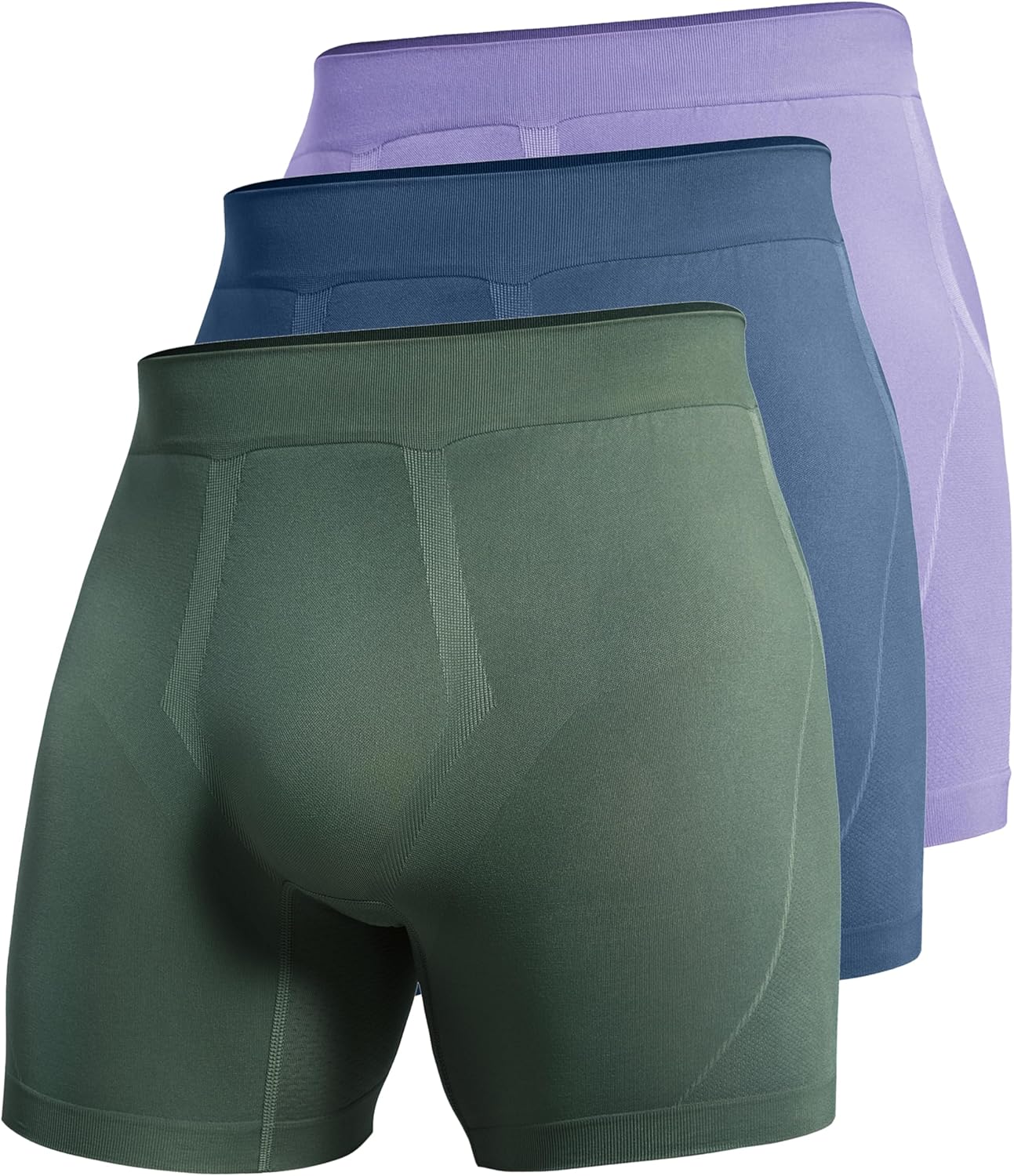 CRZ YOGA Men's Seamless 5" Boxer Briefs Breathable Sports Underwear (3-Pack)