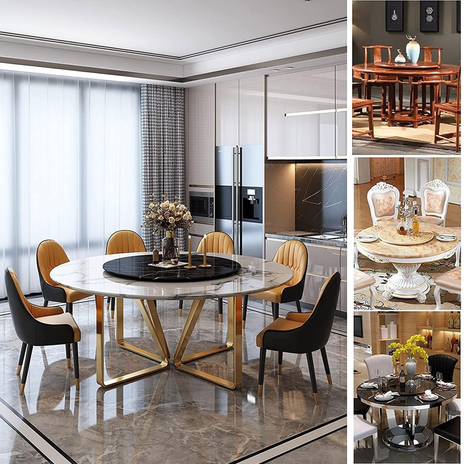Lazy Susan Plateau rotatif réglable pour grandes tables