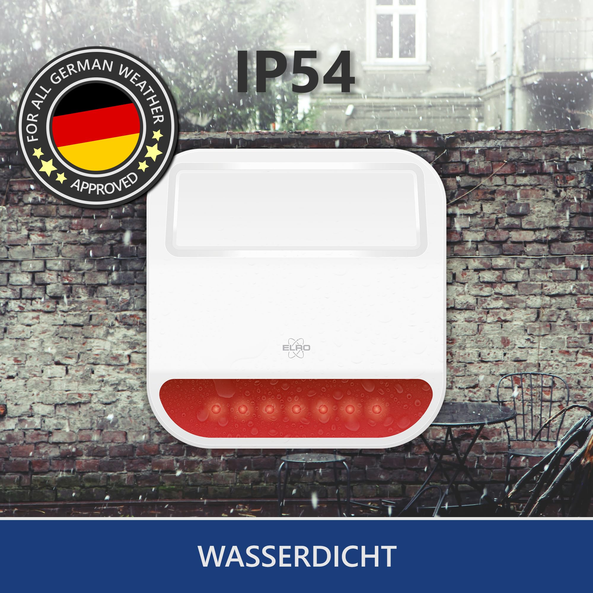 ELRO AS98SRB Außensirene für ELRO AS98S Home2 Alarmanlage
