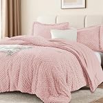 Homelike Moment Fluffy Queen Comforter Set - Grey Soft Fleece Warm Comforters for Winter Queen Size, Luxury Fuzzy Sherpa Comforter Full Size Bed Set 3 Piece