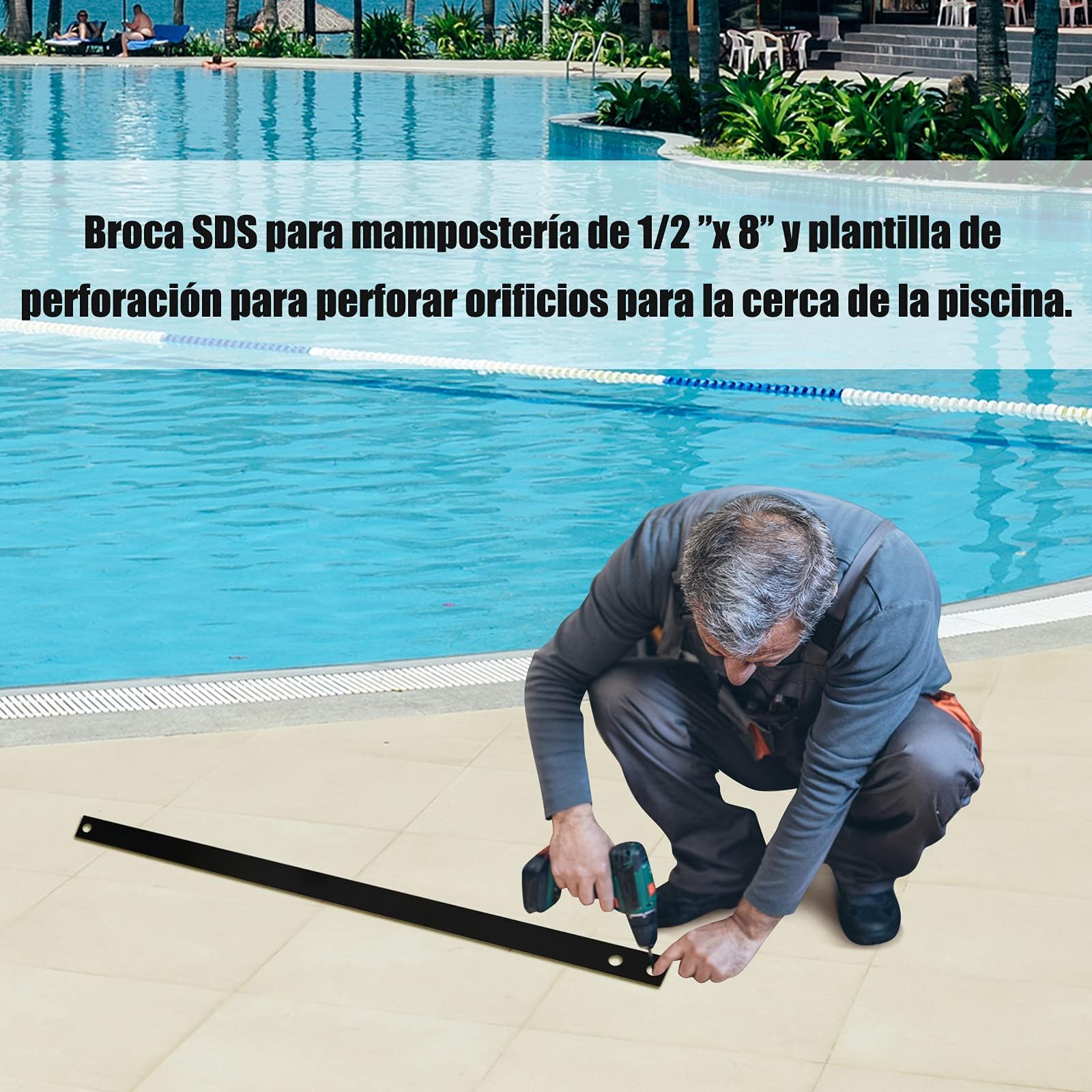 COSTWAY Valla para Piscina, 360x125cm, 4 Piezas, Vallas de Seguridad para Piscina, Marco Aluminio y Tejido Teslin, 340 g/m², con Protección UV, Vallas Piscinas Seguridad para Niños y Mascotas
