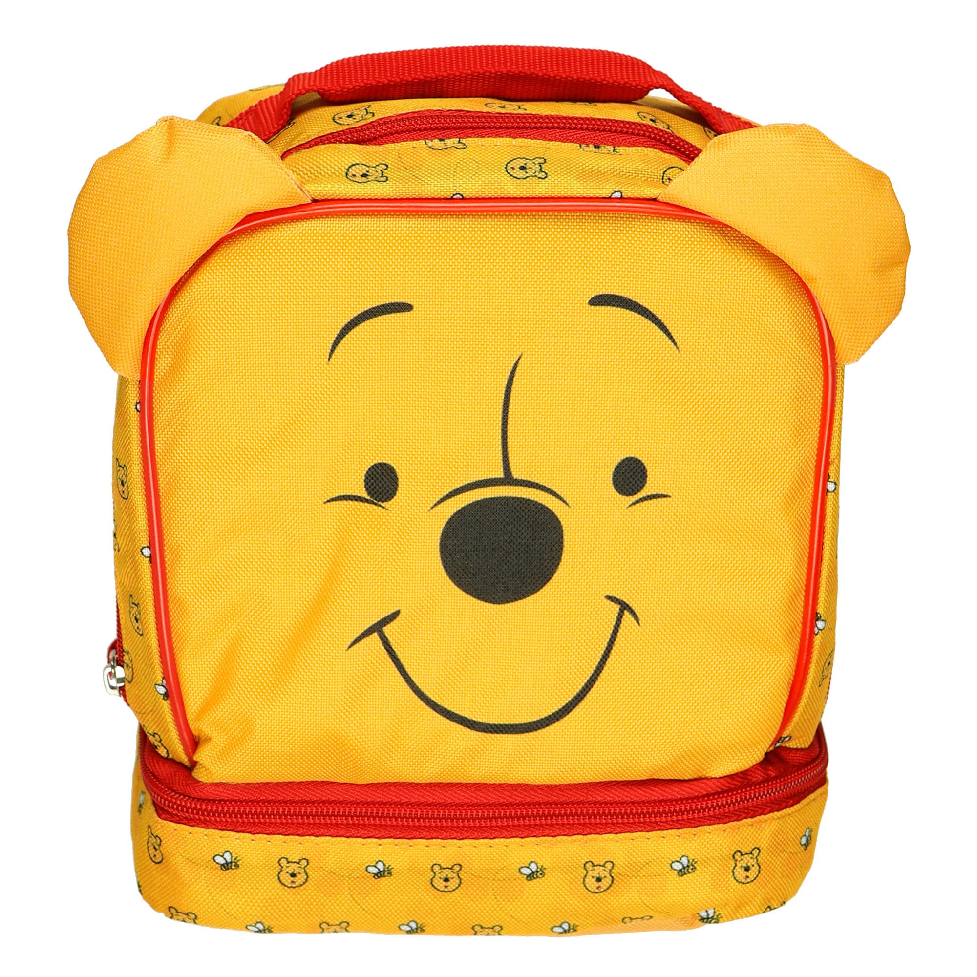 Disney Winnie The Pooh 3D Character Lunch Box 9" Insulated Dual Compartment Tote