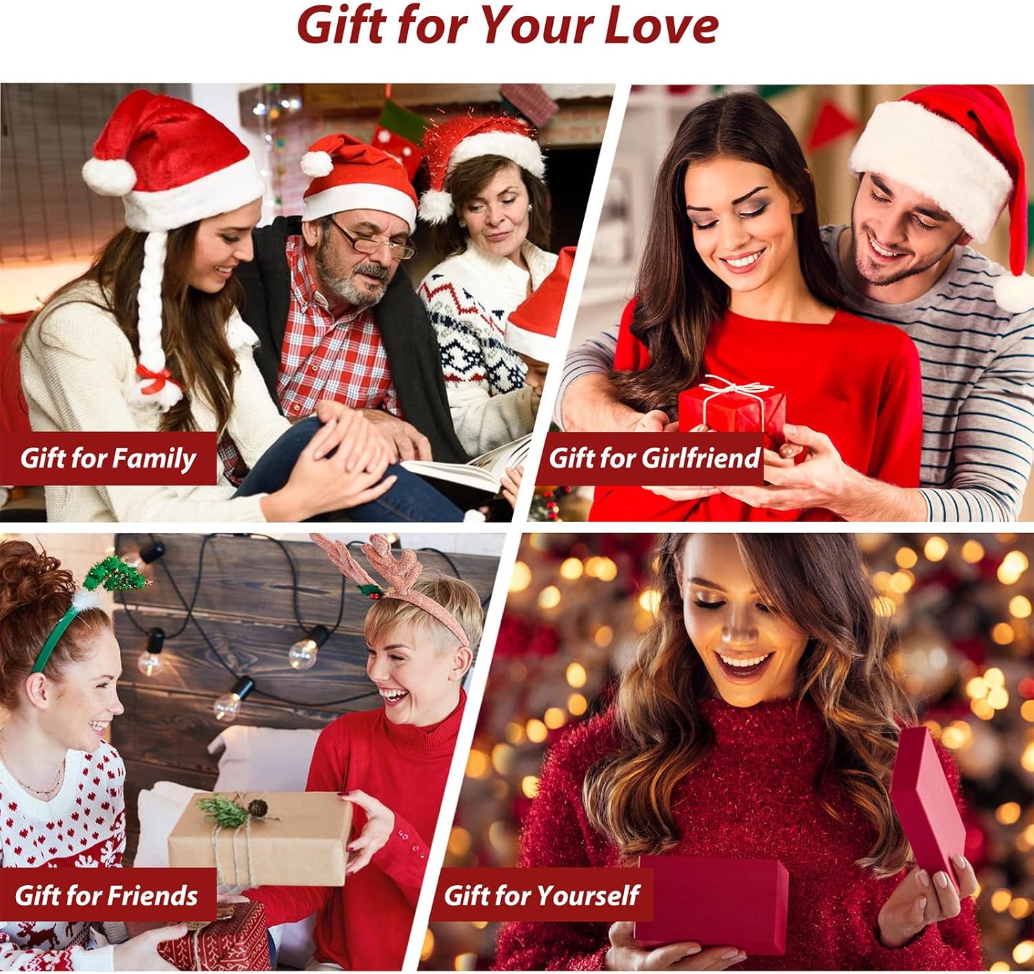 Christmas Earrings Gifts for Women Stocking Stuffers Holiday Earrings Bow Bell Candy Santa Claus Reindeer Earrings Christmas Tree Cake Earrings Bulk Christmas Jewelry Gifts - Image 7