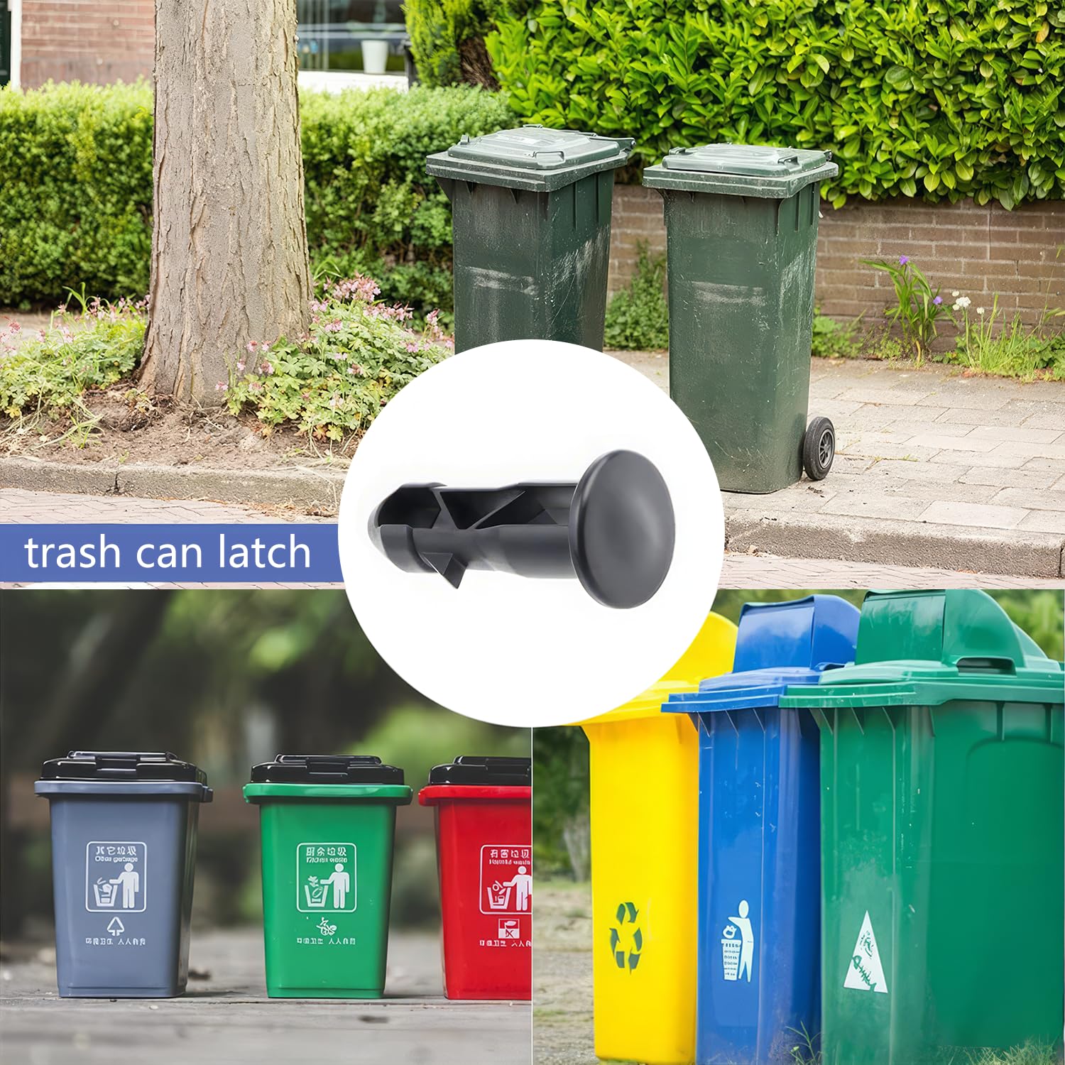 6 szt. plastikowych sworzni do zawiasów, sworzeń pokrywy kosza, plastikowe kołki do zawiasów pokrywy śmieci, mocowanie pokrywy pojemnika na śmieci, zawias kosza na śmieci do domu i komercyjnego