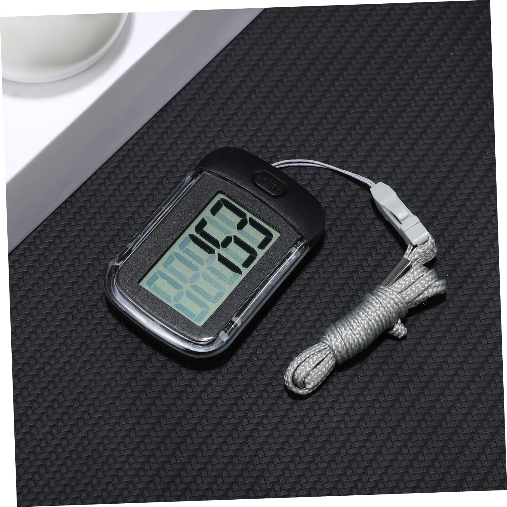TOYANDONA Schrittzähler Tragbar Wandern Sensor Gehensmesser mit Klipp Knöchel Tracker klein Schalter Plastik Black