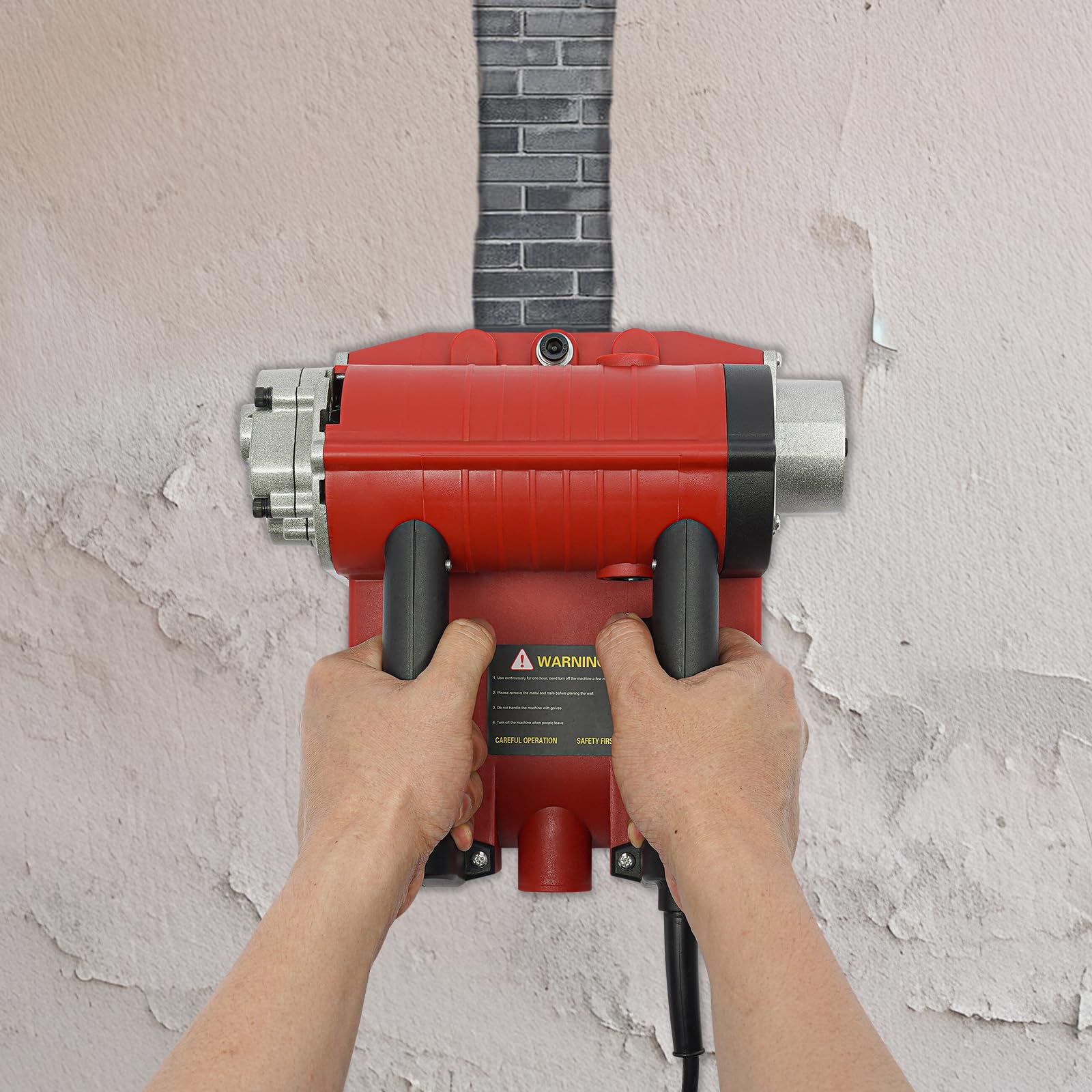 Elektrischer Wandschaber 4580W 15CM Fräsbreite Betonschaufelmaschine Renovierungsfräsmaschine Spachtelputzschleifer für Beton und Putzwand 3000 R/Min 1-4 MM Betonfräse
