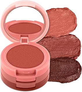 Glam Stack 3-In-1 Lip & Cheek Tint - Nude 4.5gm - 3 Shades in 1, Rich Creamy Natural Seamless Finish, Smooth & Blendable Formula- Travel Friendly, Quick & Easy to Use