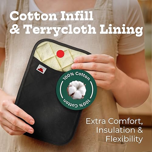 Vista 5 de Big Red House - Juego de 2 soportes de silicona para ollas - 10x3 - Protectores de cocina resistentes al calor para sartenes calientes y hornear