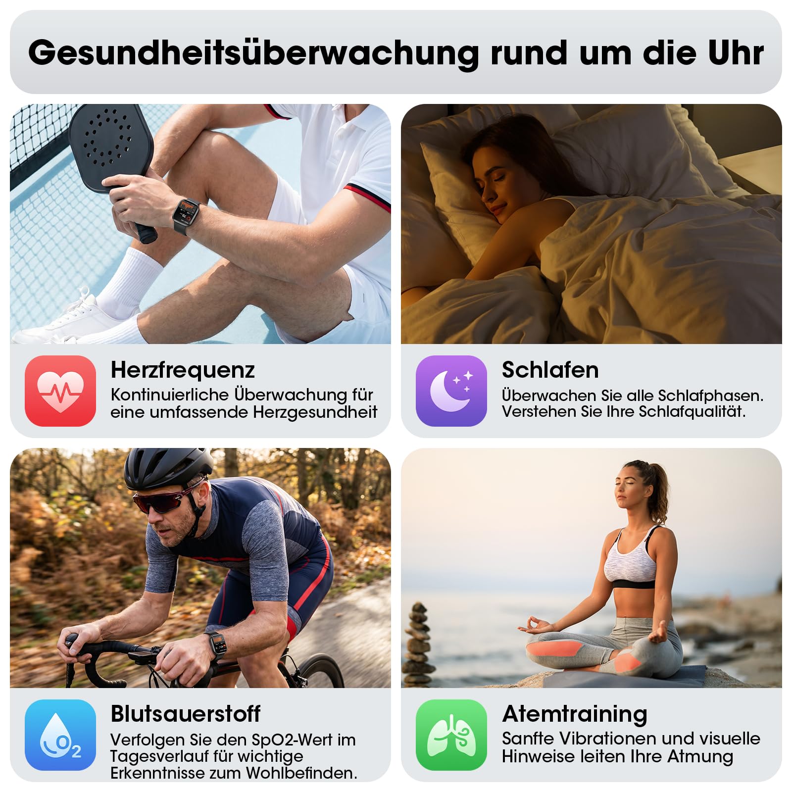 7 Armbänder & Geschenkbox Smartwatch Damen Herren, 1.83" HD Uhr damen mit Bluetooth-Anruf, Fitness Tracker, Pulsmesser, Schlafmonitor, Schrittzähler, IP68 Wasserdicht, 110+ Sportmodi für iOS Android