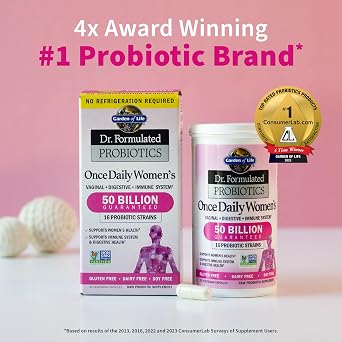 Garden of Life Multivitamin Family Formula 120 Capsules & Dr Formulated Probiotics for Women 30 Capsules Bundle