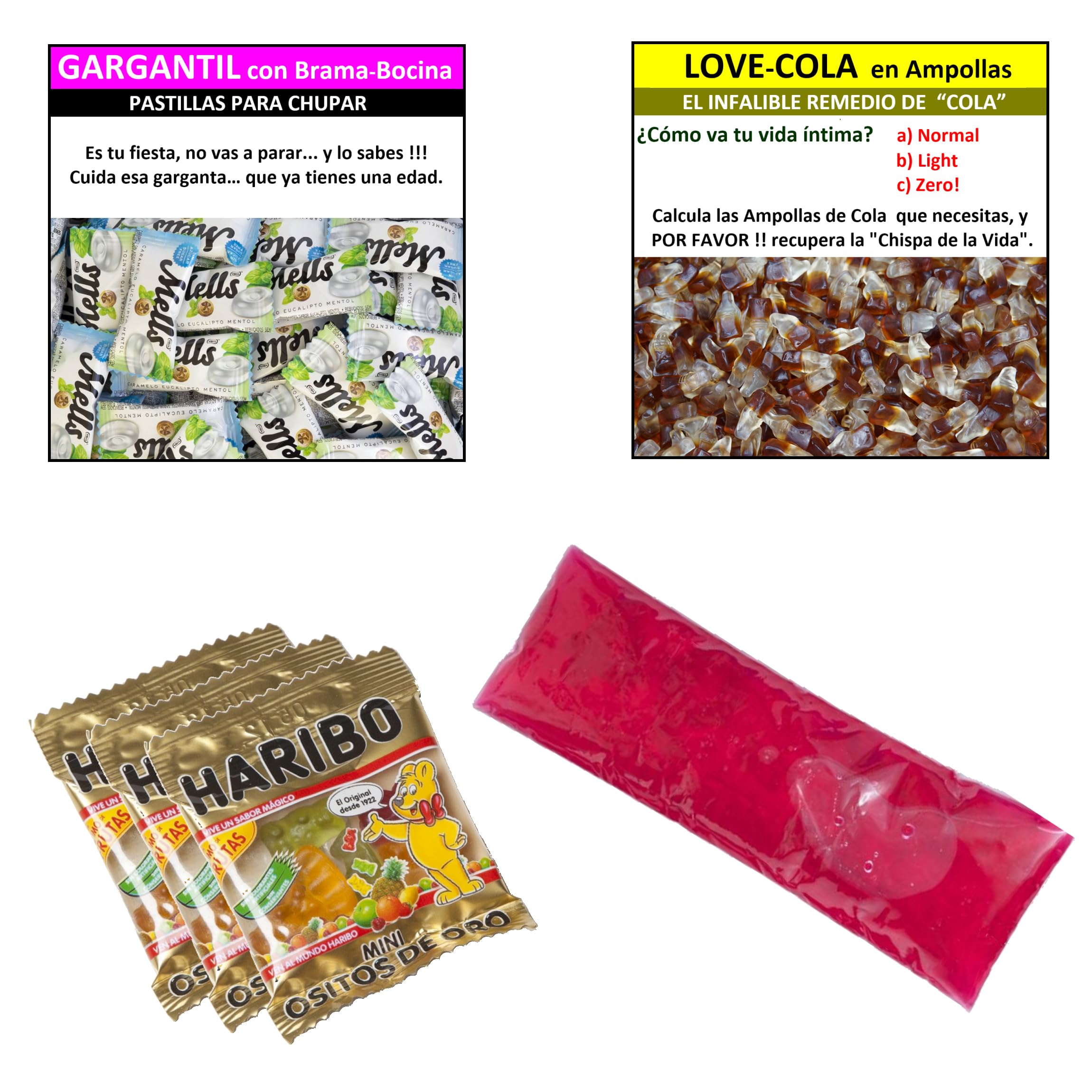 Regalo Original de Cumpleaños 40 50 60 Años – Botiquín con Chuches y Golosinas, Sorpresa Divertida con 10 Simulaciones de Medicinas