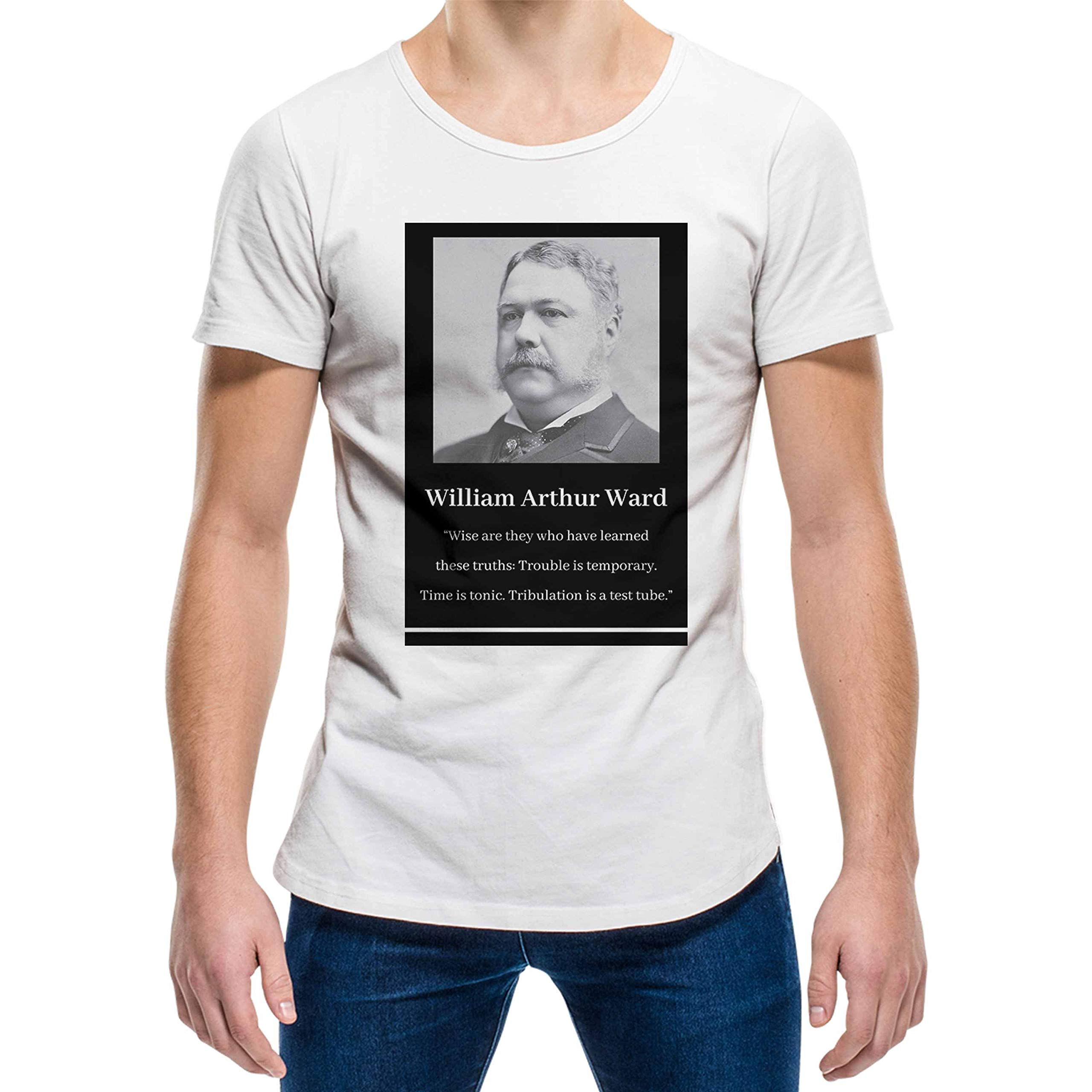 William Arthur Ward White Round Neck T-Shirt For Unisex
