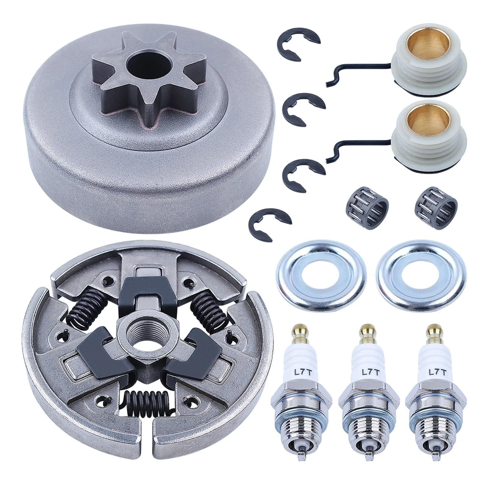 Embrague de piñón 3/8 "7T Cojinete aguja for Stihl 034 036 029 039 MS290 MS310 MS340 MS360 MS361 MS390 Motosierra 1125 160