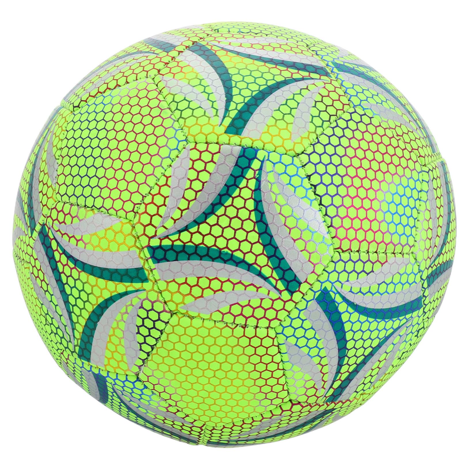 Balón de Fútbol Luminoso Estándar para Entrenamiento y Diurno Resistente y Elástico Cosido Máquina para Adultos y Jóvenes