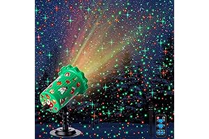 Christmas Holiday Lighting Projector Red Green Stars