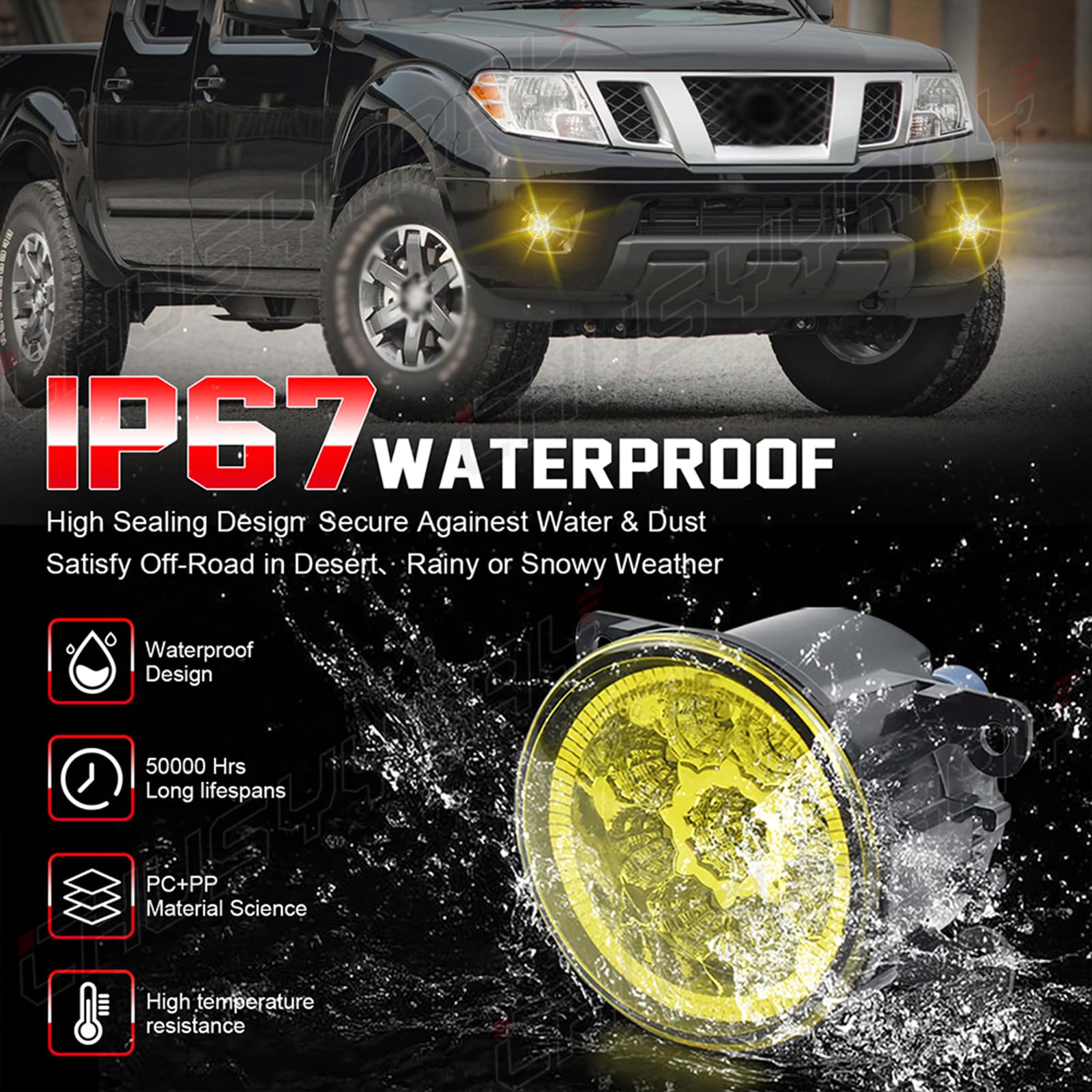 Fits 2010-2019 Nissan Frontier 2005-2015 Nissan Xterra Fog Lights - Foto 7