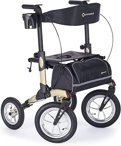 Vista 8 de Comodità Tipo Caminante todo terreno, con ruedas para exteriores con asiento extra ancho y frenos para adultos y personas mayores, fácil de plegar