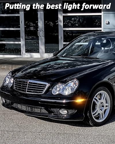 Miniatura 8 de Bestview Luces LED de posición laterales compatibles con M'ercedes B'enz W203 C230 C240 C280 C320 C350 C32 AMG, lado del conductor y del pasajero,